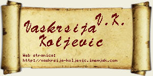 Vaskrsija Koljević vizit kartica